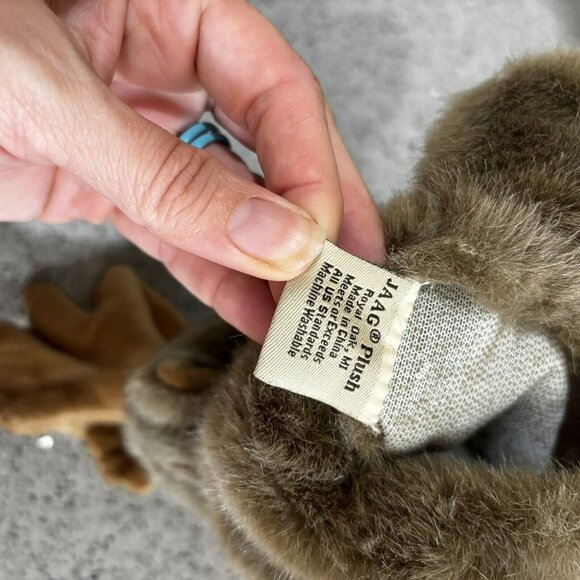 Jaag Plush Hand Puppet Moose Deer W Antlers Pretend Play Preschool Stuffed Toy - Picture 3 of 6